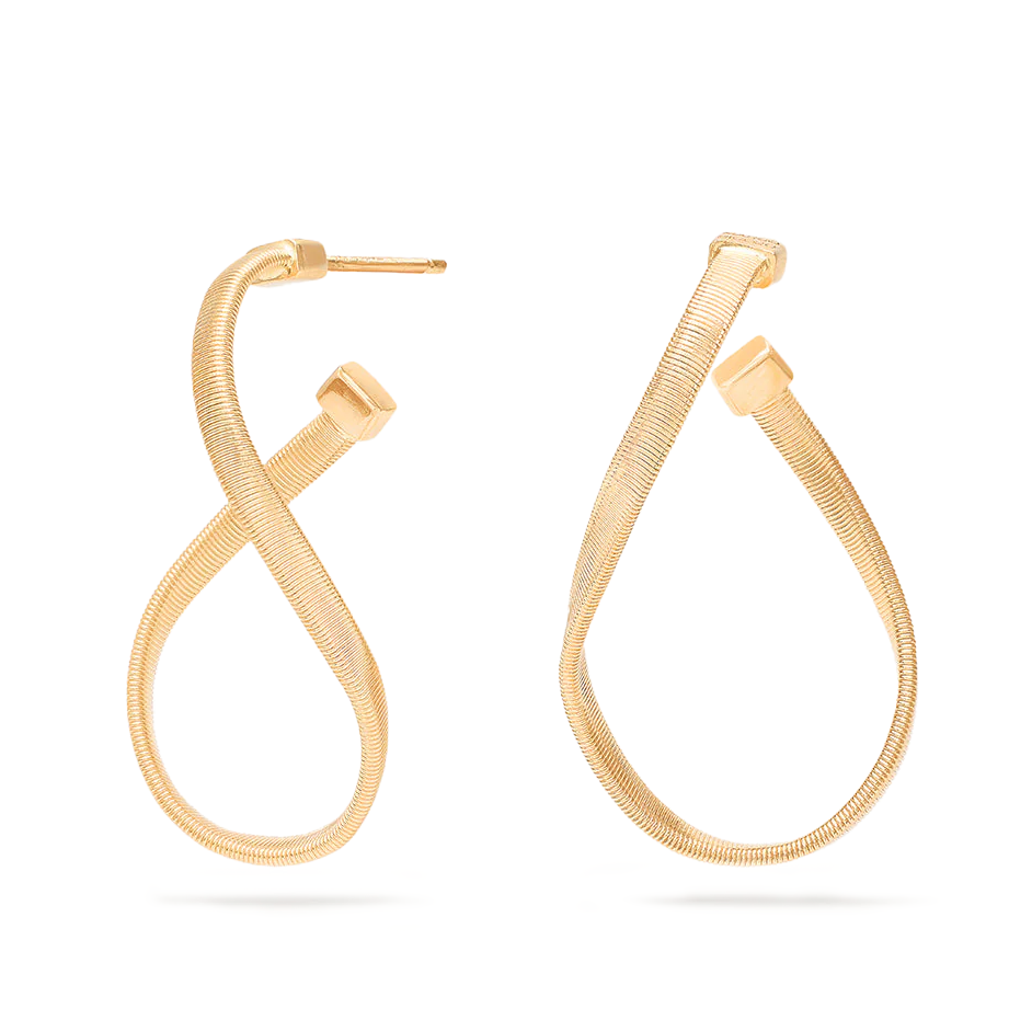 Gold Twisted Hoop Earrings