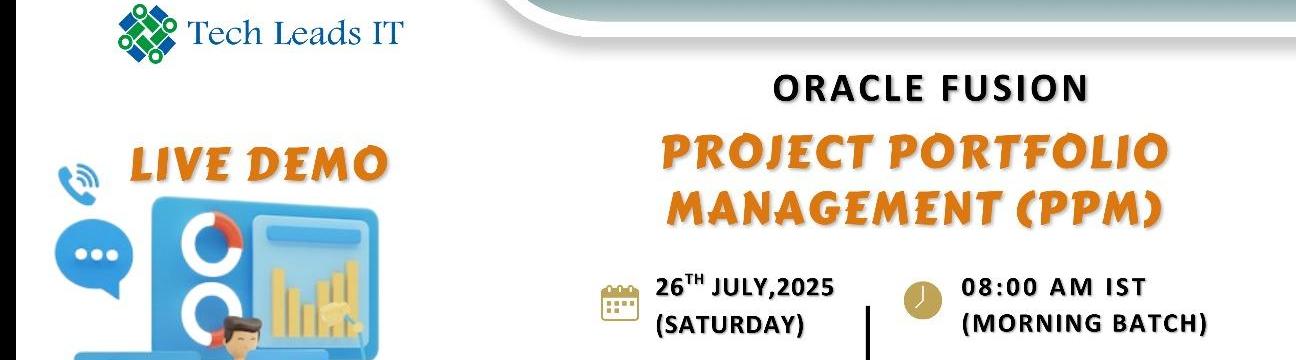 Start Oracle Fusion PPM online Cloud Course Training- Live Demo | Tech Leads It
