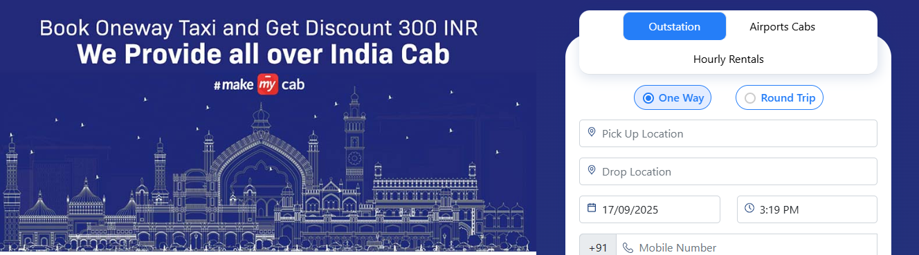 Make My Cab | Online Cab Booking Lucknow